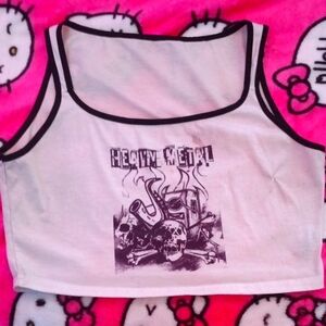 Heavy Metal Graphic Crop Top